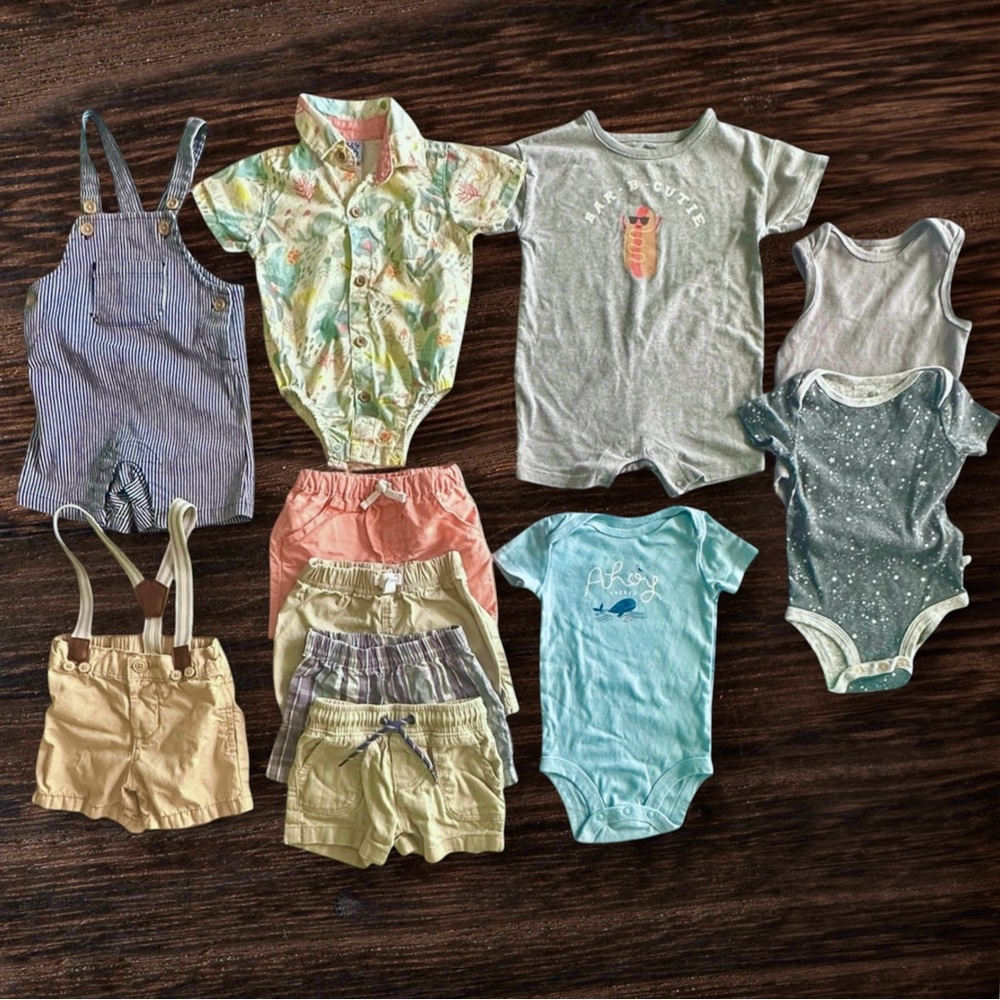 Lot of 12 Baby Boys Summer Clothes 6-9 Months